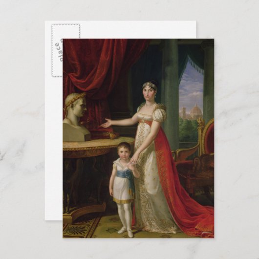 Elisa Bonaparte Grand Duchess van Toscane Briefkaart (Voorkant / Achterkant)