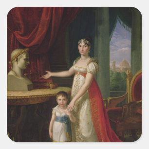 Elisa Bonaparte Grand Duchess van Toscane Vierkante Sticker
