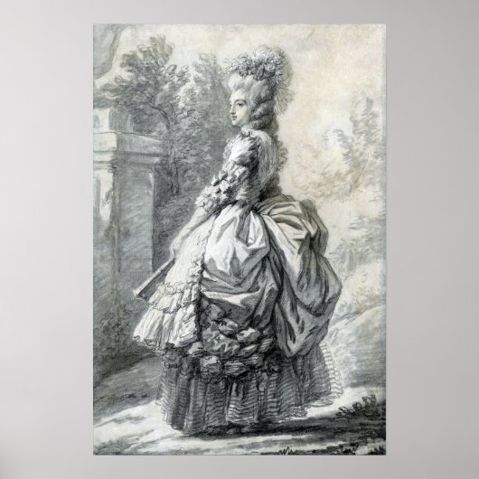 Elisabeth Louise Vigée Le Brun Marie Antoinette Poster (Voorkant)
