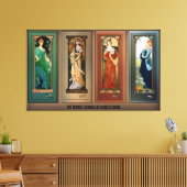 Élisabeth Sonrel Art Nouveau Maiden Bird Series Canvas Afdruk (Insitu (Woonkamer))