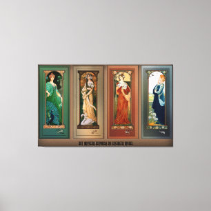 Élisabeth Sonrel Art Nouveau Maiden Bird Series Canvas Afdruk