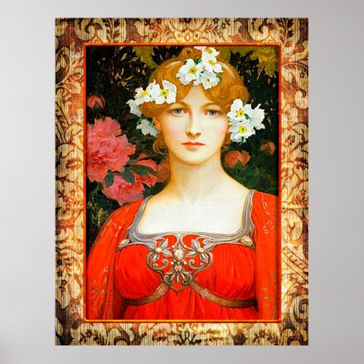 Elisabeth Sonrel schildert een meisje. Poster (Voorkant)