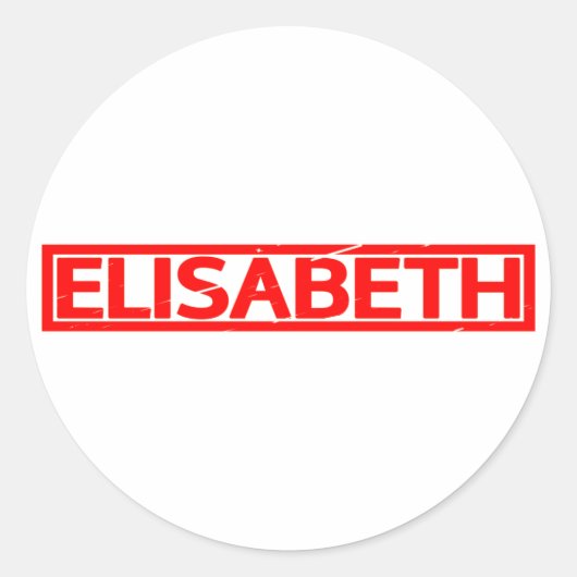 Elisabeth Stamp Ronde Sticker (Voorkant)