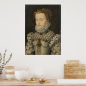 Elisabeth van Oostenrijk - Francois Clouet - c1571 Poster (Keuken)