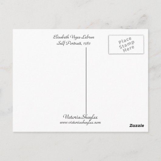 Elisabeth Vigee-Lebrun Self Portrait Briefkaart (Achterkant)