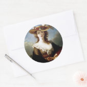 Elisabeth Vigee-Lebrun Self Portrait Ronde Sticker (Envelop)