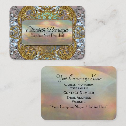 Elisabeths Unique Elegant Professional Visitekaartje (Voorkant / Achterkant)