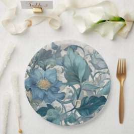 Elise Blue Nouveau Bloementuin Papieren Bordje