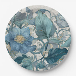 Elise Blue Nouveau Bloementuin Papieren Bordje