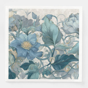 Elise Blue Nouveau Bloementuin Servet