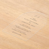 Elise Elegant Wedding Acryl Uitnodigingen (Laagn)