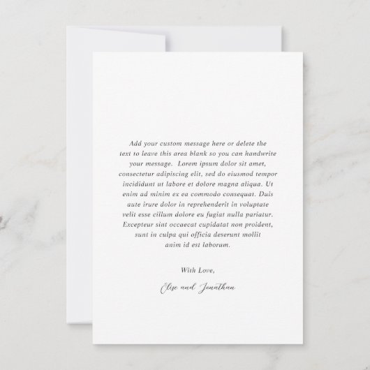 Elise Elegant Wedding Bedankkaart (Achterkant)