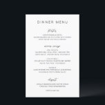 Elise Elegant Wedding Menu<br><div class="desc">Elegant huwelijksmenu met een klassieke stijl die moderne schreefloze en elegante scriptlettertypen combineert.</div>