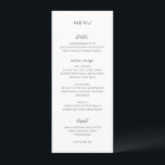 Elise Elegant Wedding Menu<br><div class="desc">Elegant huwelijksmenu met een klassieke stijl die moderne schreefloze en elegante scriptlettertypen combineert.</div>