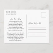 Elise Elegant Wedding Save the Date Aankondigingskaart (Achterkant)