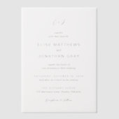 Elise Elegant Wedding Vellum Uitnodigingen (Voorkant)
