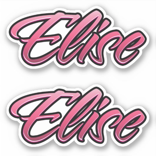 Elise faded pink Aufkleber Sticker Stickerset (Voorkant)