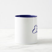 Elise naam mok mooi blauw en wit (Midden)