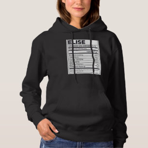Elise Nutrition Information Problem Solution Hard Hoodie