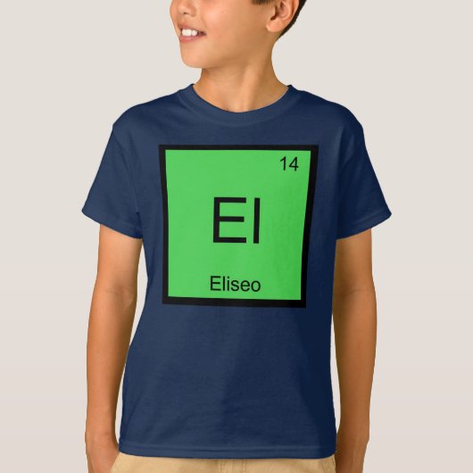 Eliseo Name Chemistry Element Periodic Table T-shirt (Voorkant)