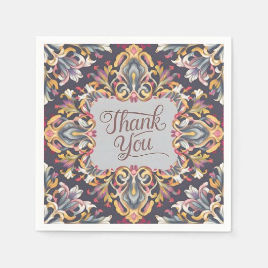 Elit  barokke stijl Elegant Dank u Servet (Voorkant)