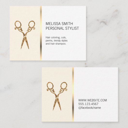 Elitaire Kapsalon Visitekaartje (Voorkant / Achterkant)