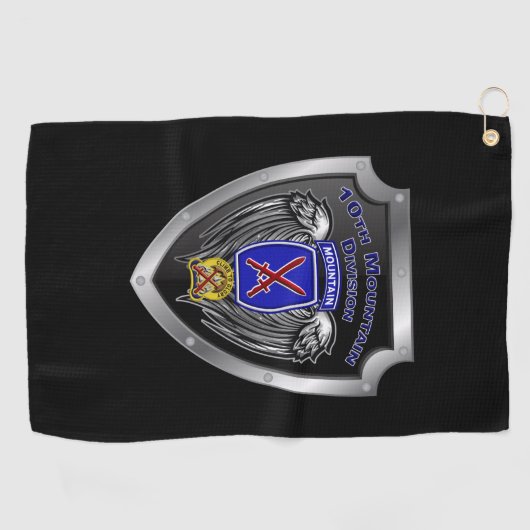 Elite 10th Mountain Division "Climb to Glory" Golfhanddoek (Horizontaal)