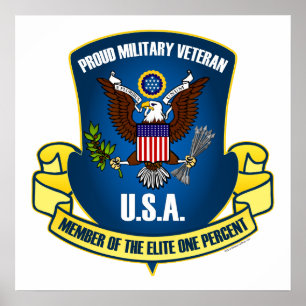 Elite 1 procent (blauw) poster