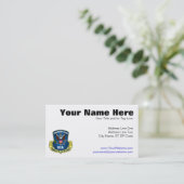 Elite 1 procent (blauw) visitekaartje (Staand voorkant)