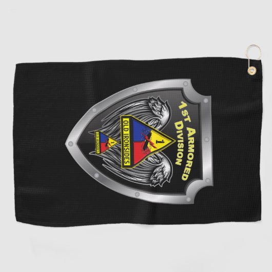 Elite 1st Armored Division "Old Ironsides" Golfhanddoek (Horizontaal)