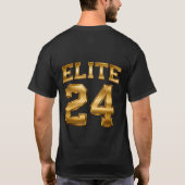 Elite 24 Goud Atheletisch Lettertype T-shirt (Achterkant)