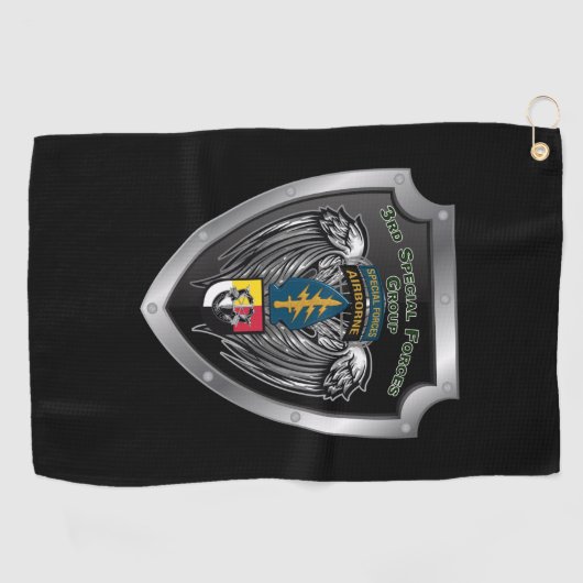 Elite 3de speciale exploitatiegroep in de lucht golfhanddoek (Horizontaal)