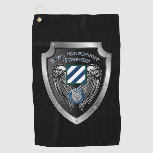 Elite 3e infanteriedivisie "Rock of the Marne" Golfhanddoek (Voorkant)