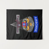 Elite 82nd Airborne Division Silver Chute Wandkleed (Voorkant (horizontaal))