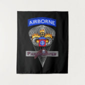 Elite 82nd Airborne Division Silver Chute Wandkleed (Voorkant)