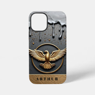 🦅 Elite Aangepaste Naam Adelaar Druppelende Vloei iPhone 12 Mini Hoesje
