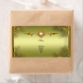 Elite Avocado Groen Goud Verloving Jubileum Etiket (Insitu)