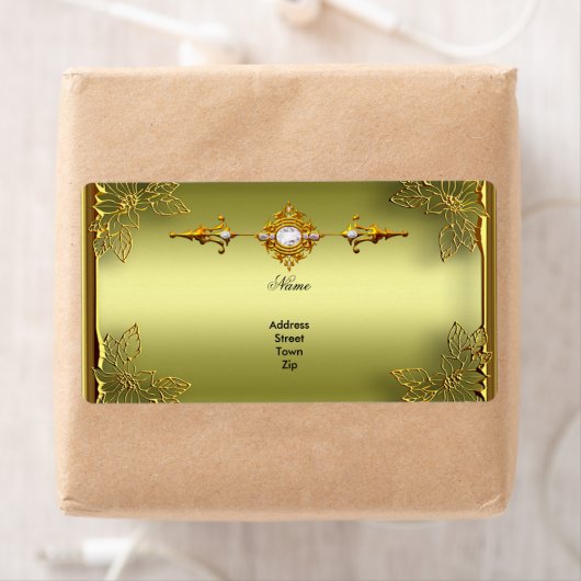 Elite Avocado Groen Goud Verloving Jubileum Etiket (Insitu)