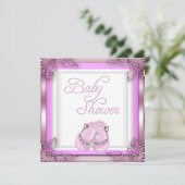 Elite Baby shower Baby Girl Pink Elite Kaart (Staand voorkant)