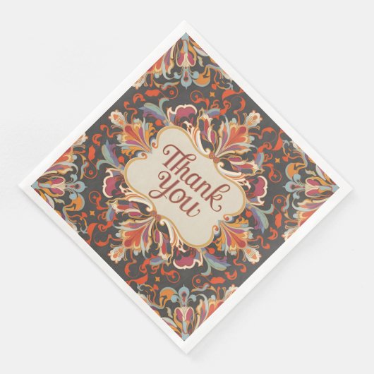 Elite barok stijl Thanksgiving dank u Servet (Hoek)