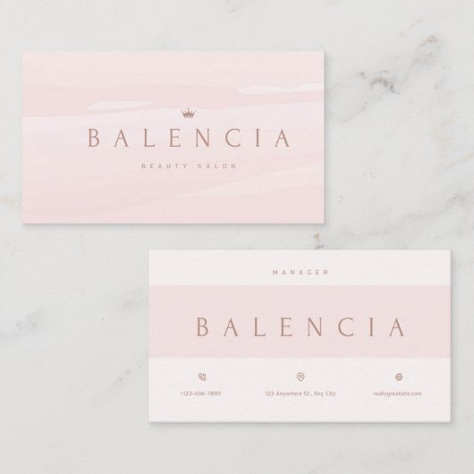 Elite Beauty & Style Expert Visitekaartje (Voorkant / Achterkant)