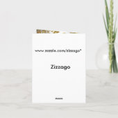 Elite Bedankkaart Elegante Witte Damast Goud (Achterkant)