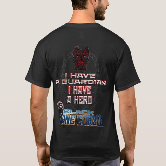 Elite Black Cane Corso Hero T-shirt (Achterkant)