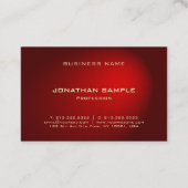 Elite Black Red Damask Design Professional elegant Visitekaartje (Achterkant)