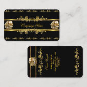 Elite Business Gold Elegante Bloemen Juweel Visitekaartje (Voorkant / Achterkant)