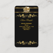 Elite Business Gold Elegante Bloemen Juweel Visitekaartje (Achterkant)
