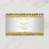 Elite Business Gold Silver Diamond Glitter 4 Visitekaartje (Achterkant)