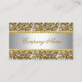 Elite Business Gold Silver Diamond Glitter 4 Visitekaartje (Voorkant)