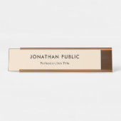 Elite Champagne Colour Roos Gold Eenvoudig design Bureau Naambordje (Voorkant)