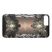 Elite Coffee Zebra Zwart Parel Bruin 3 Case-Mate iPhone Case (Achterkant (Horizontaal))